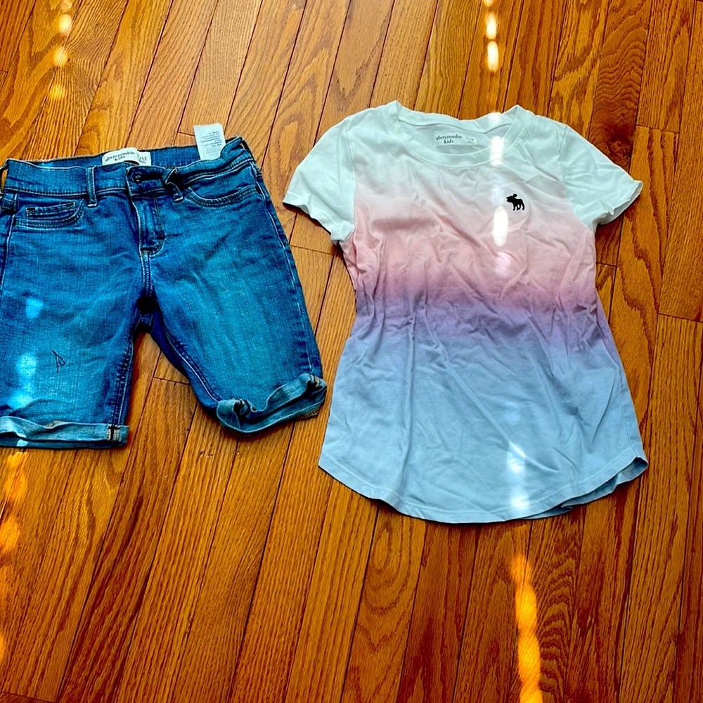 Abercrombie kids shorts and shirt size 11/12